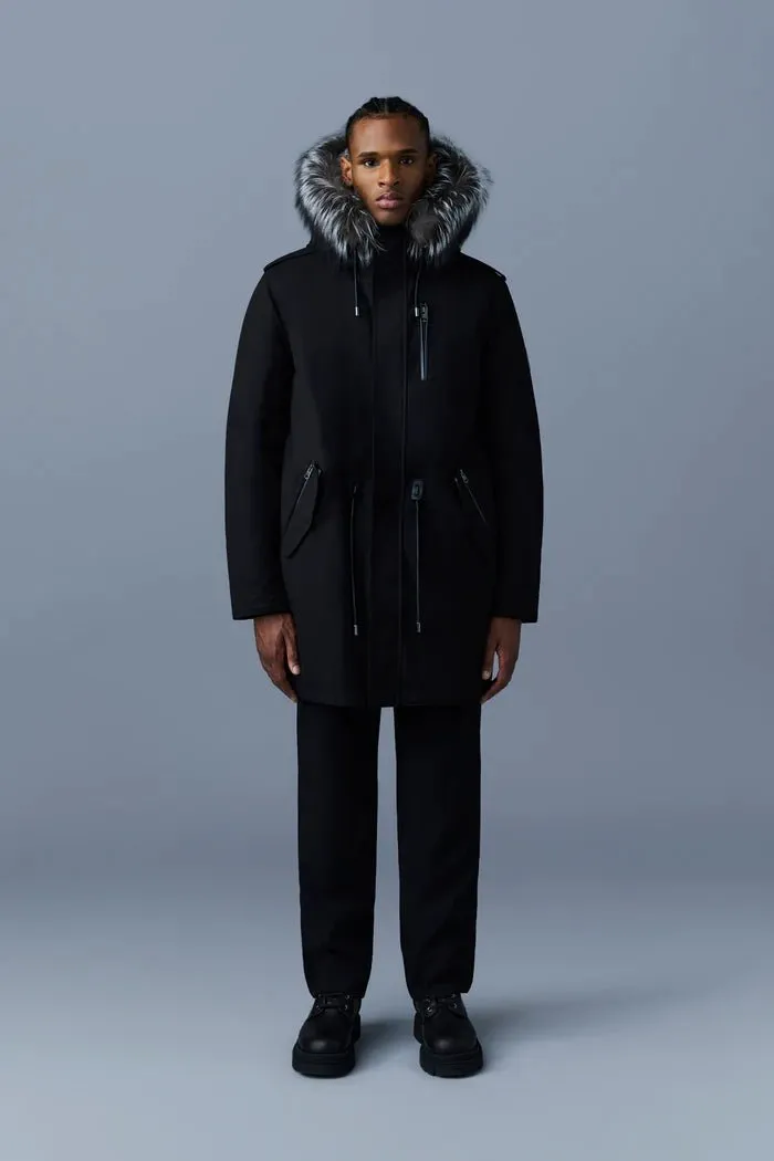 MACKAGE MORITZ-X - Rabbit Fur-Lined Twill Parka With Removable Silver Fox Fur Trim