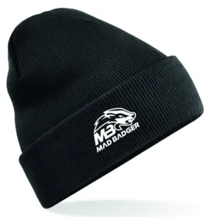 Madbadger Black Beenies With free UK Delivery