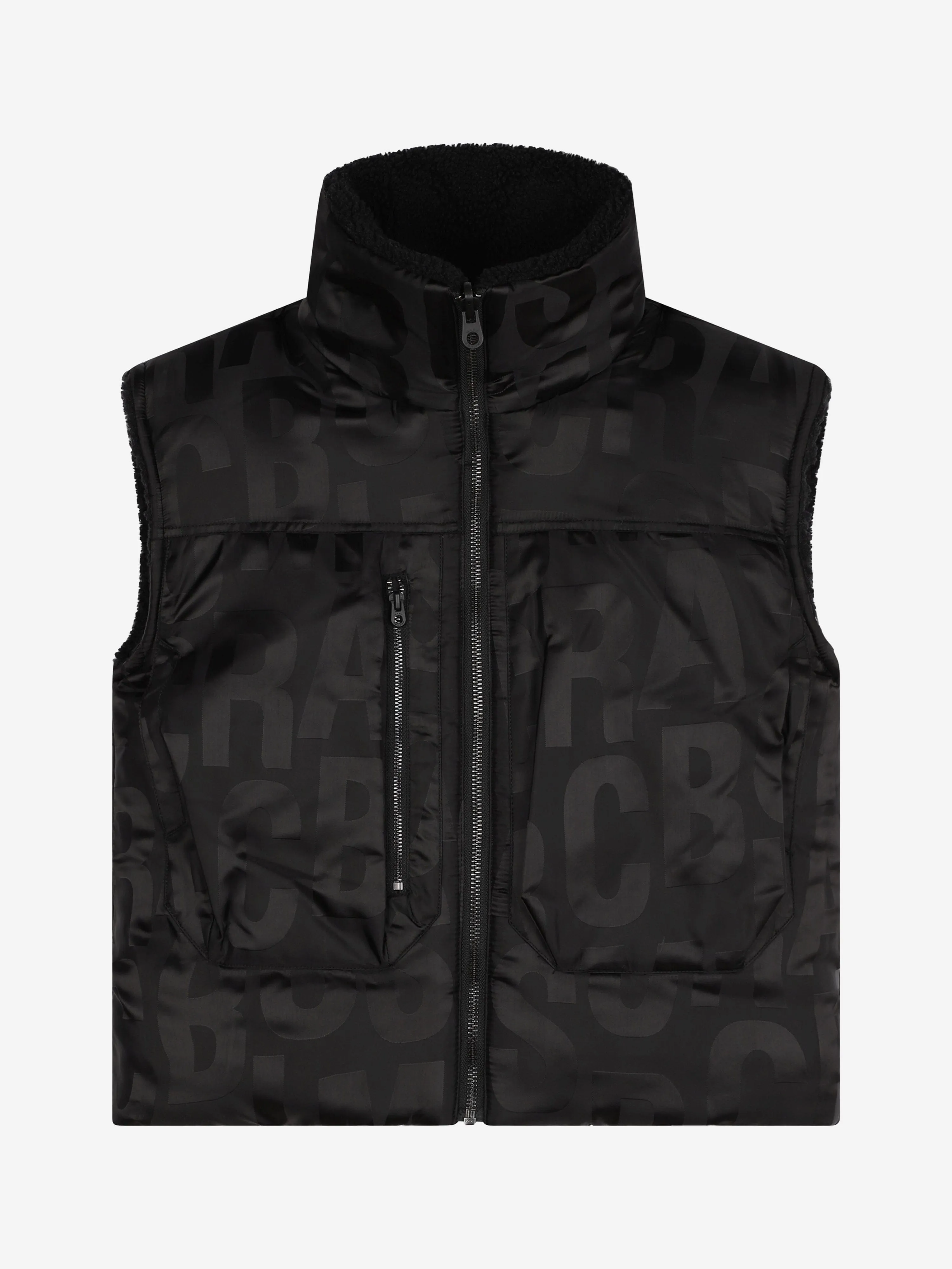 MARC JACOBS Kids Reversible Puffer Gilet in Black