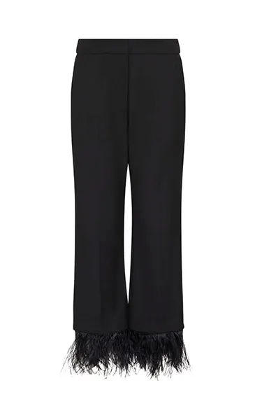 Marella Feather Cuff Pants