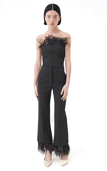 Marella Feather Cuff Pants