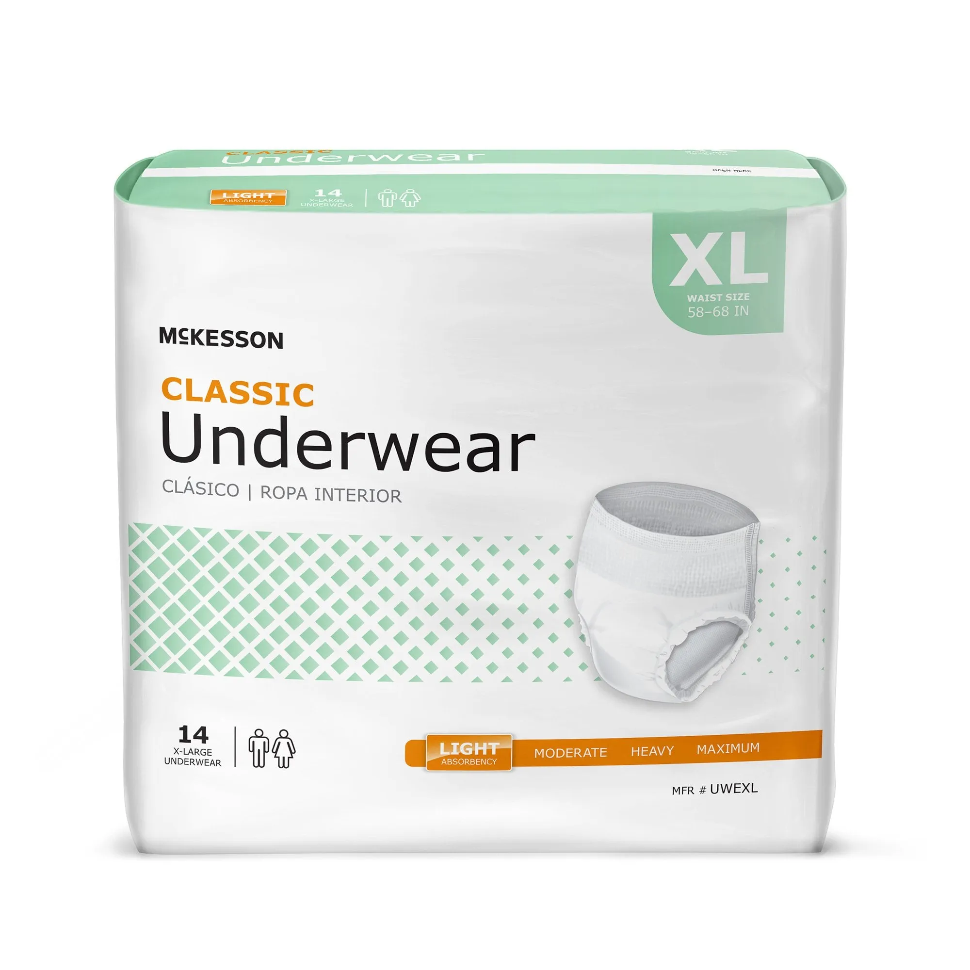 McKesson Classic Light Absorbent Underwear, Extra Large