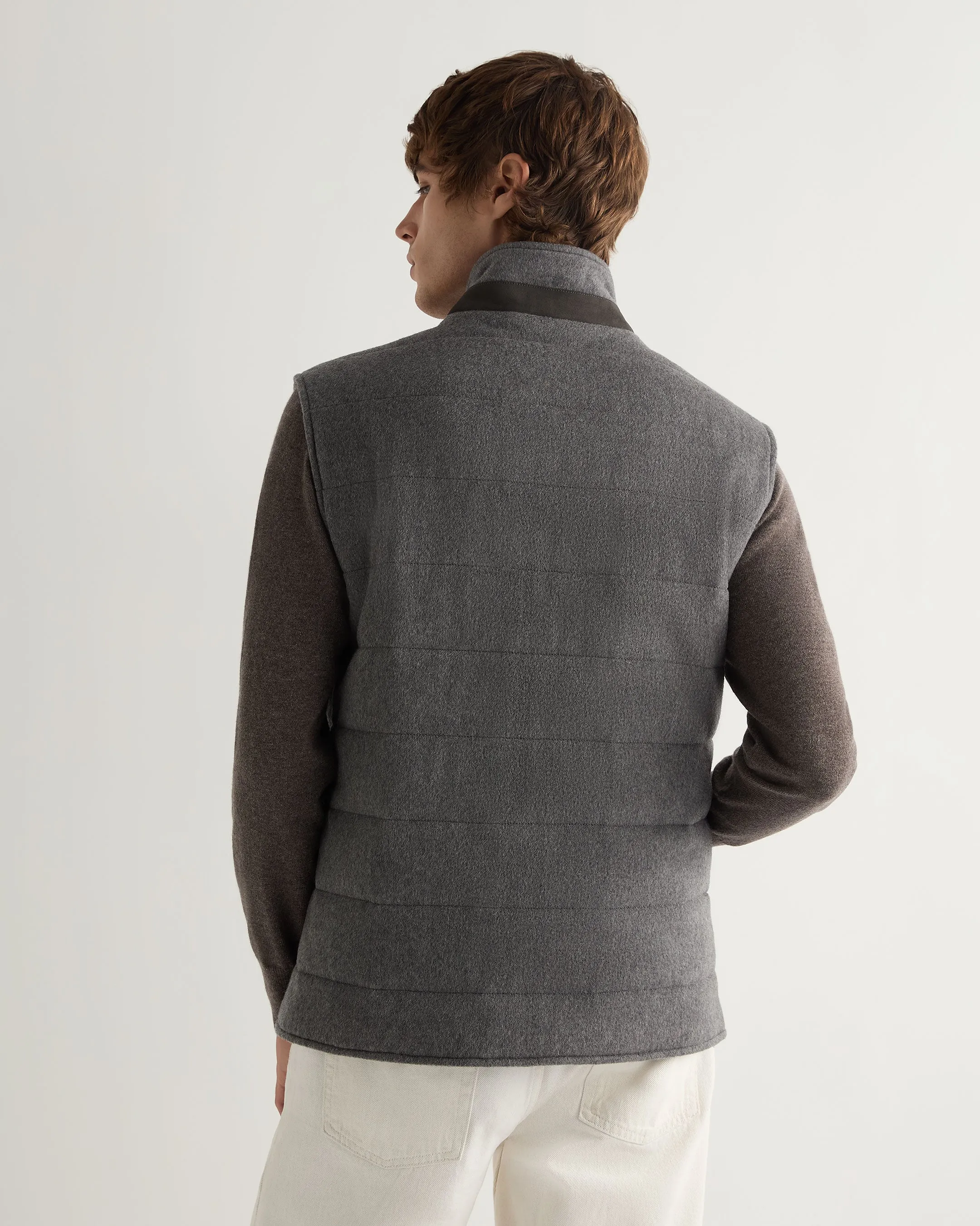 Men's Calgary Cashmere Gilet Grey