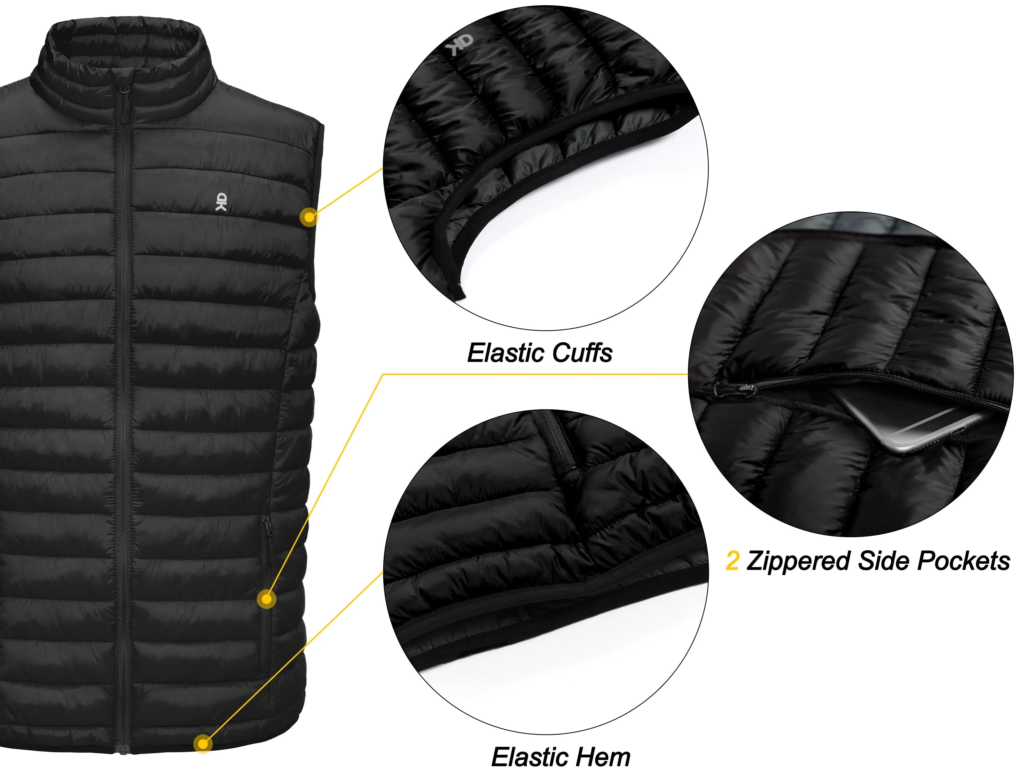 Men's Lightweight Warm Casual Puffer Vest