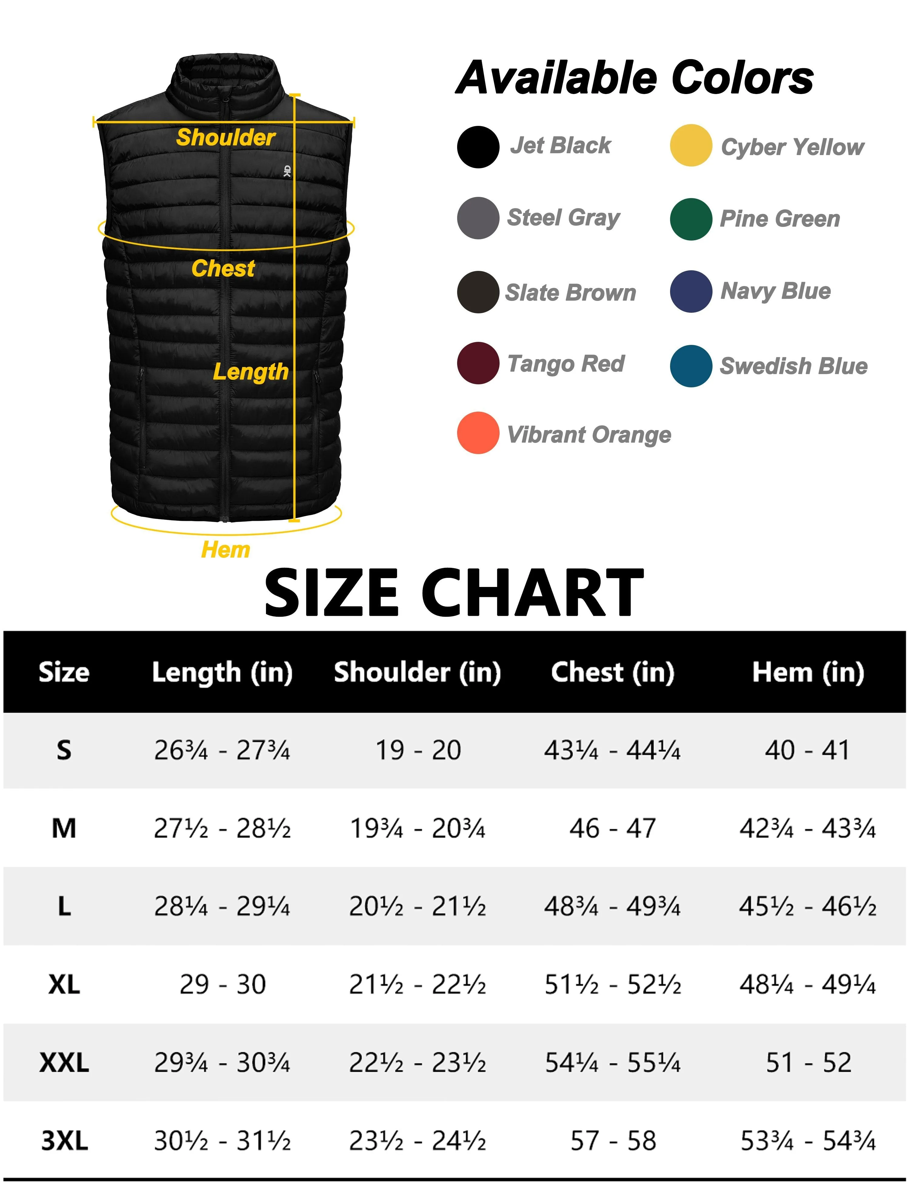 Men's Lightweight Warm Casual Puffer Vest