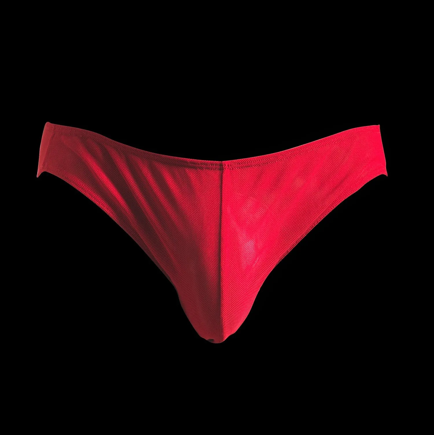 Mesh Bikini Brief Red by Etseo