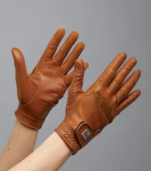 Mizar Ladies Leather Riding Gloves Tan