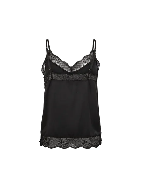 Mos Mosh Ditte Black Silk Lace Singlet