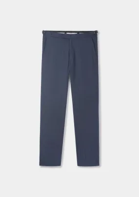 Navy Cotton Linen Formal Trousers