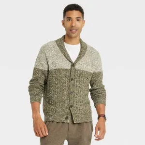 New - Men's Shawl Collared Sweater Cardigan - Goodfellow & Co Green M