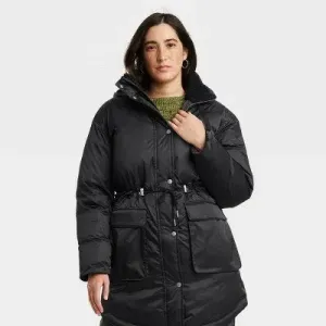 New - Universal Thread Women's Plus Zipper Winter Arctic Parka Jacket Fabric