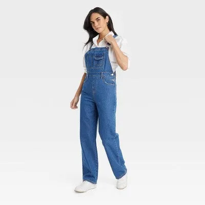 New - Women's 90's Baggy Jumpsuit - Universal Thread Medium Wash 12