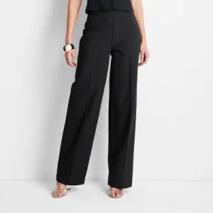 New - Women's High-Rise Straight Leg Pants - Future Collective with Jenee Naylor Black 12