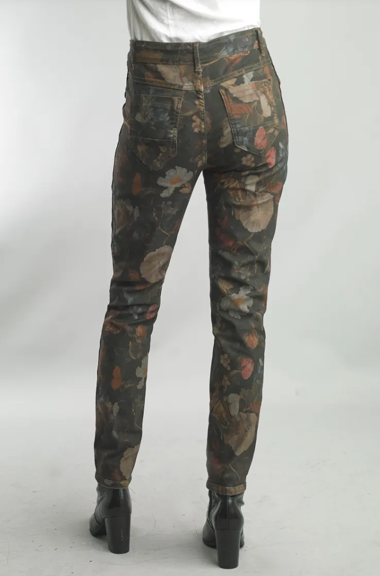 Olive/Floral Reversible Pants