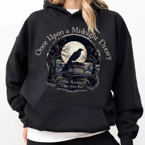 Once Upon a Midnight Dreary Edgar Allan Poe Hoodie