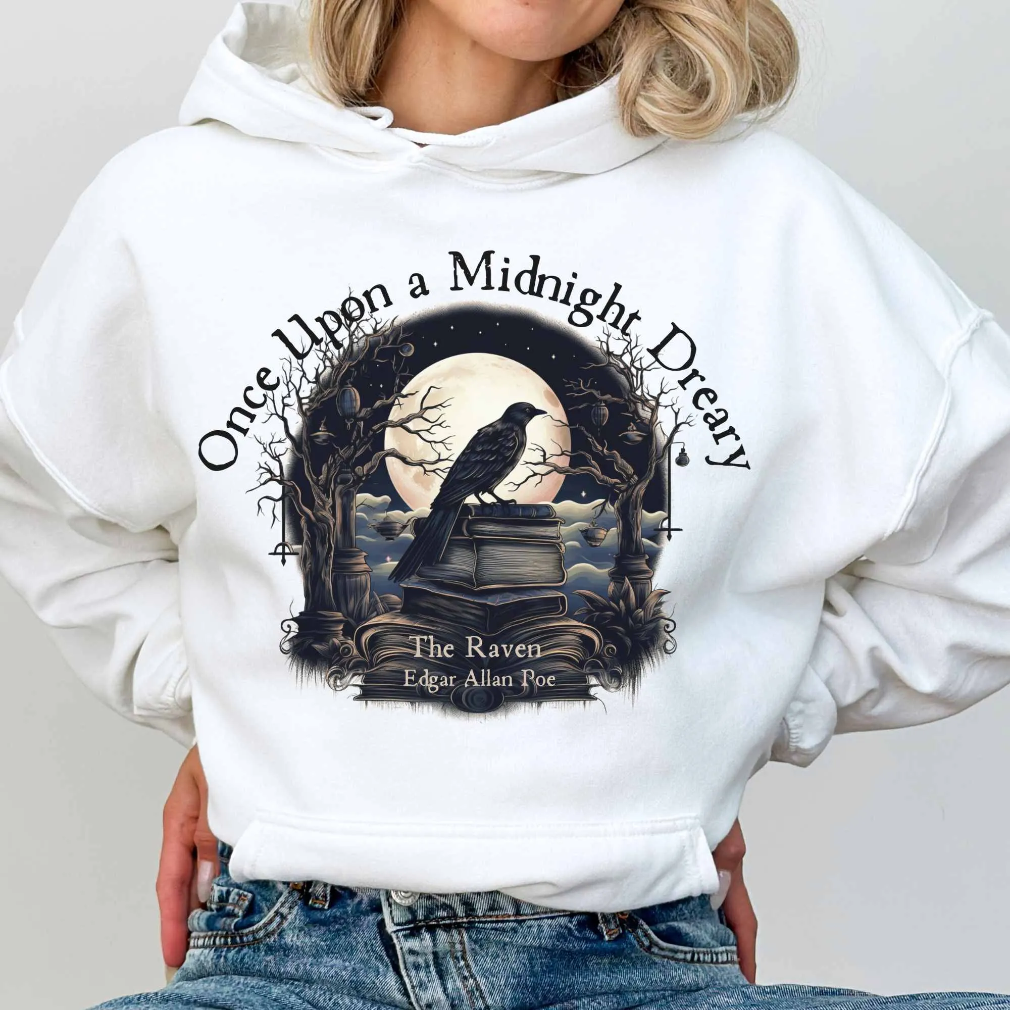 Once Upon a Midnight Dreary Edgar Allan Poe Hoodie