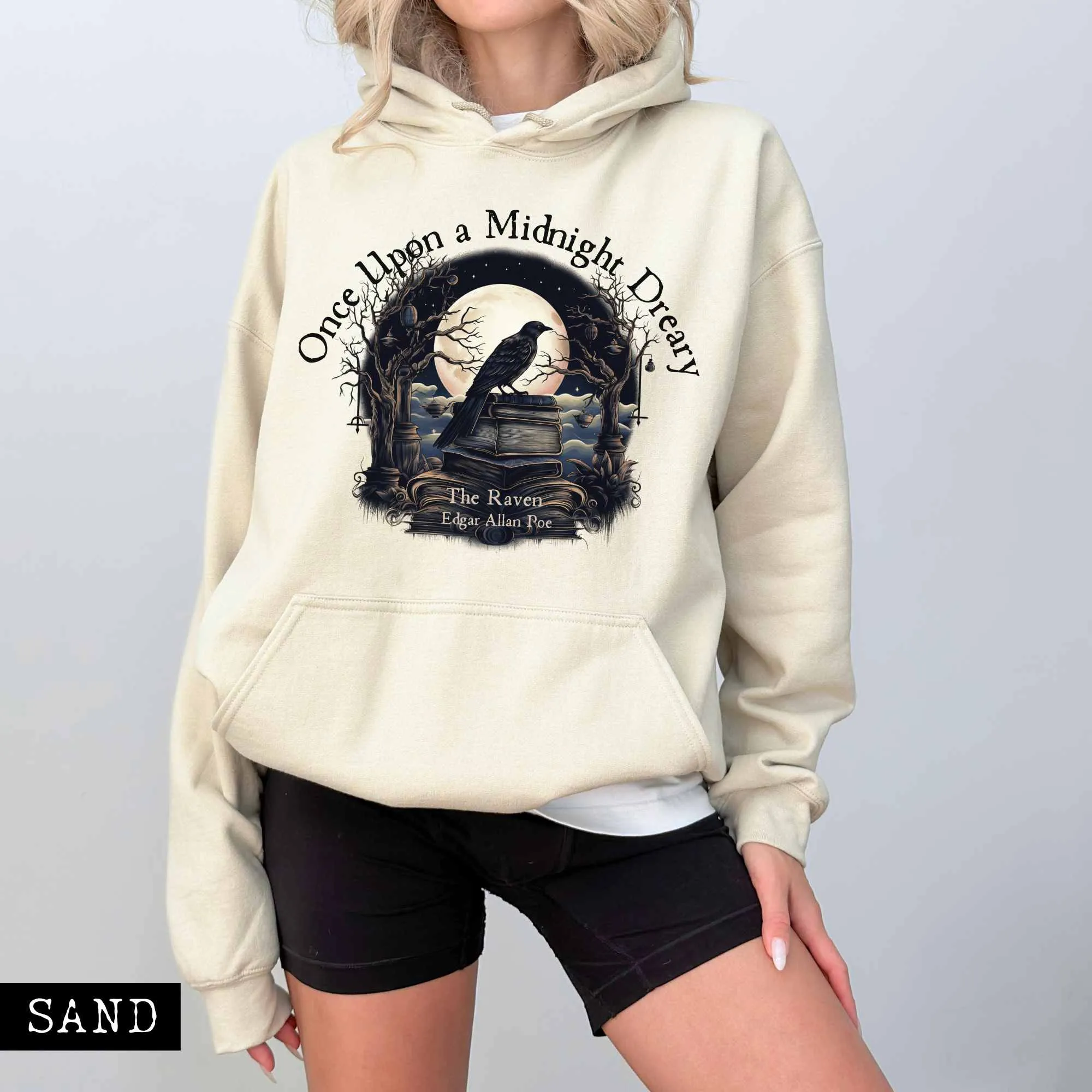 Once Upon a Midnight Dreary Edgar Allan Poe Hoodie