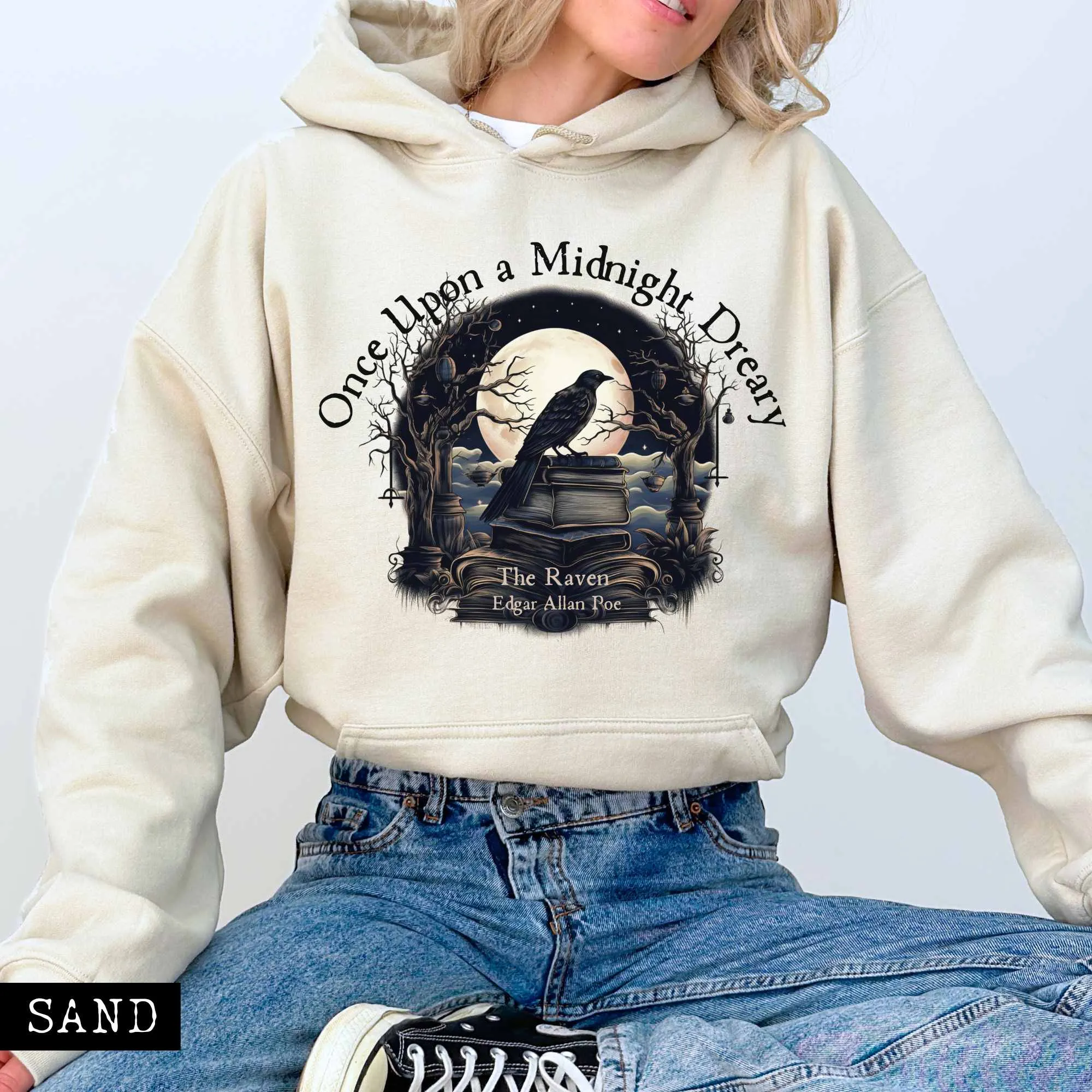 Once Upon a Midnight Dreary Edgar Allan Poe Hoodie