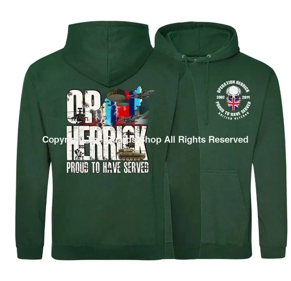 OP HERRICK Afghanistan War Veteran Double Side Printed Hoodie