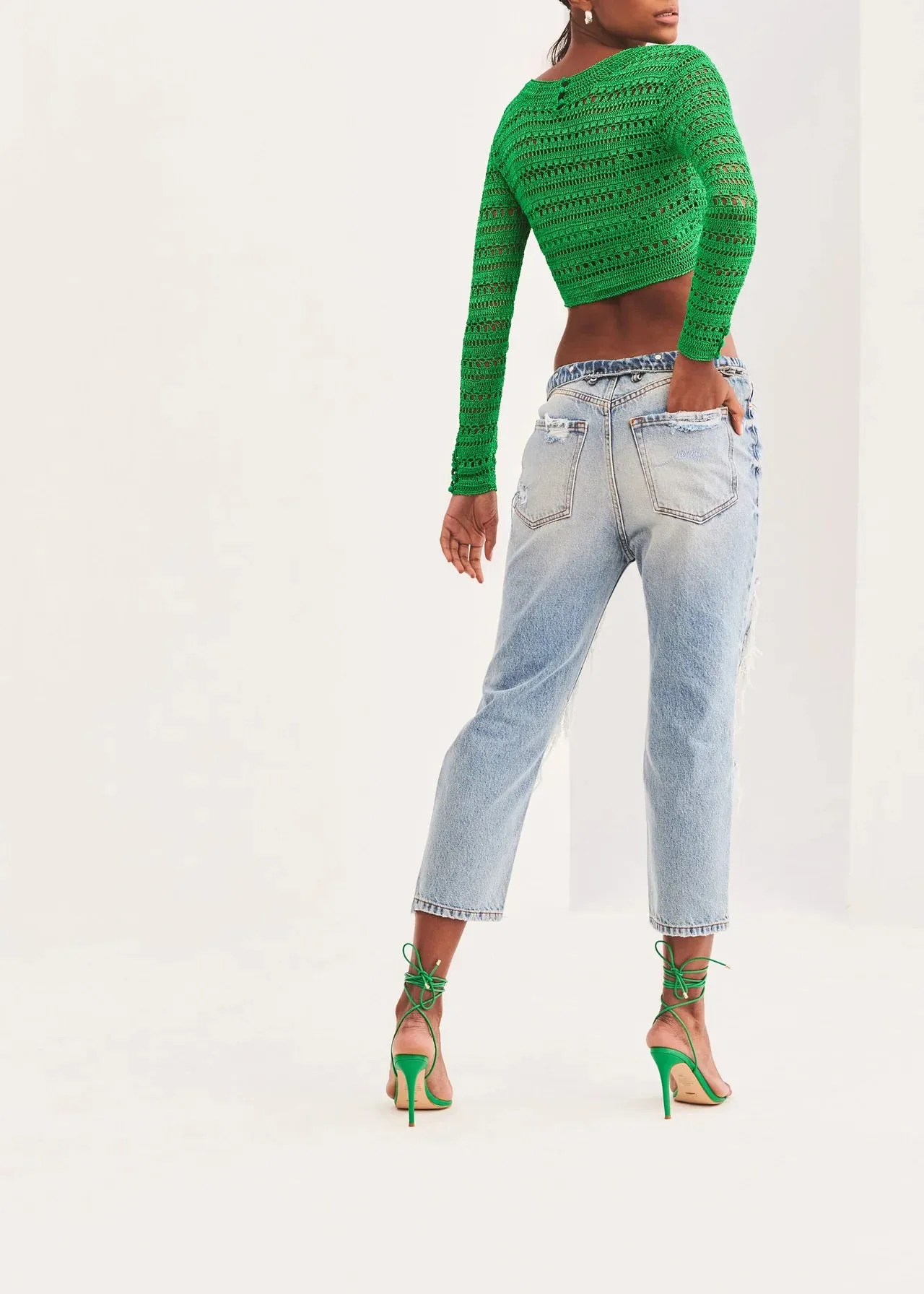 Parley Crochet Top - Kelly Green