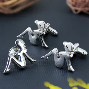 Peluche Sexy Diva Cufflink and Lapel Pin Set