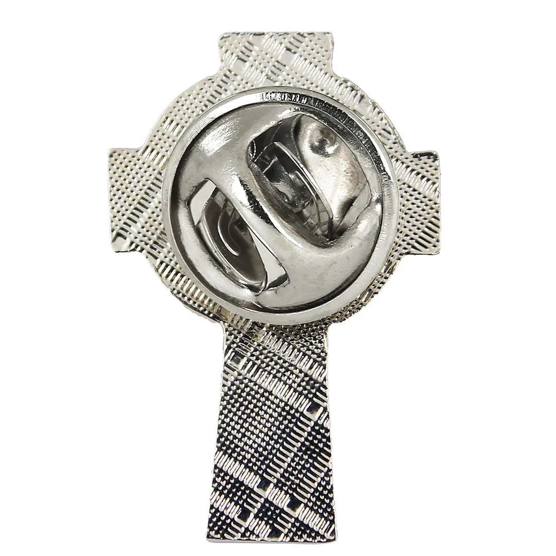 Peluche The Celtic cross Silver Cufflink & Lapel Pin