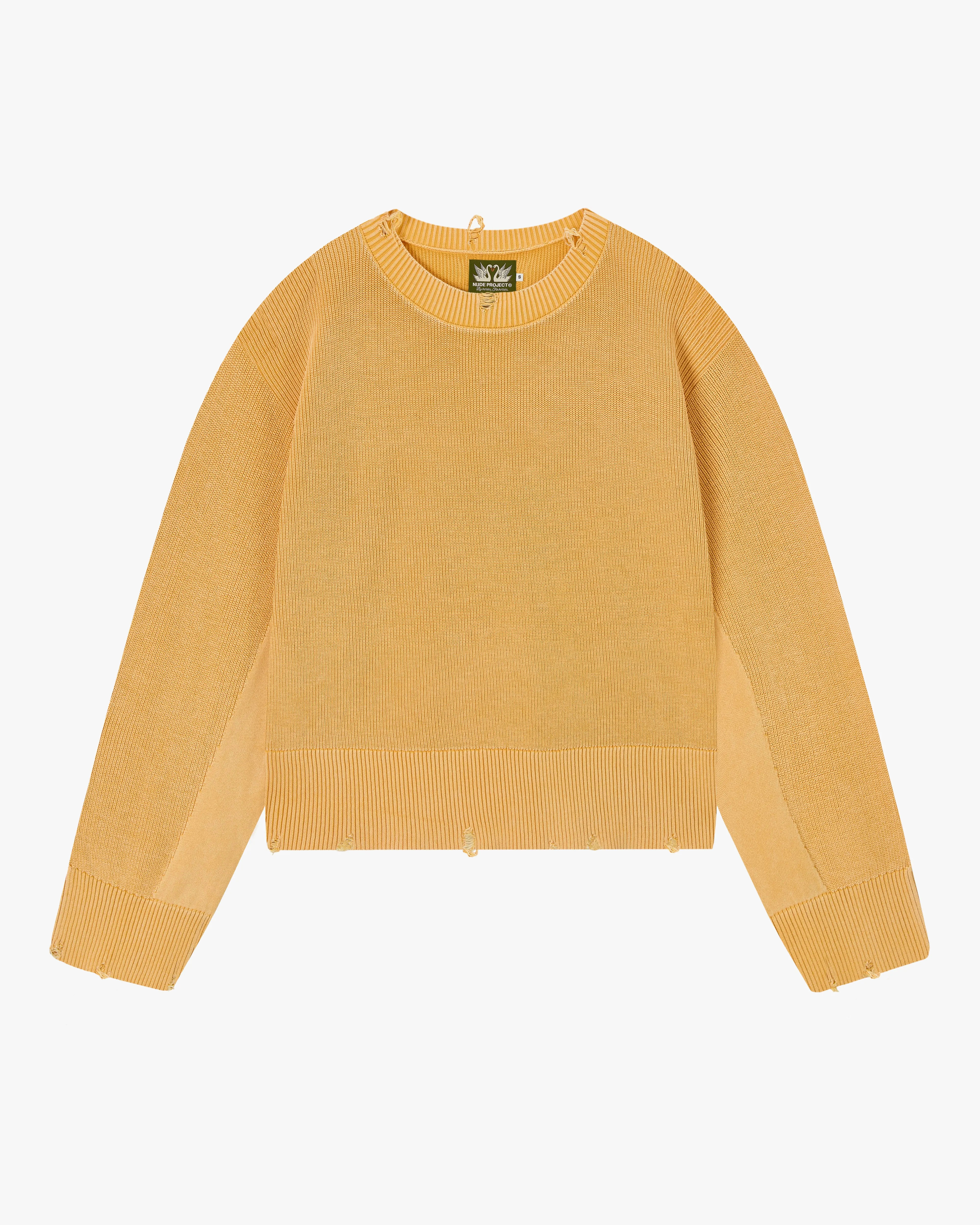 PERFECT CROP KNIT YELLOW