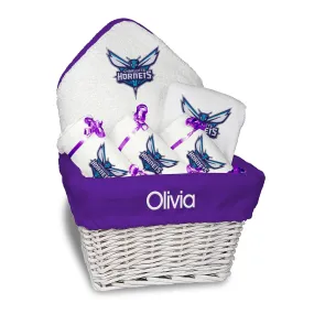 Personalized Charlotte Hornets Medium Basket - 6 Items