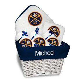 Personalized Denver Nuggets Medium Basket - 6 Items