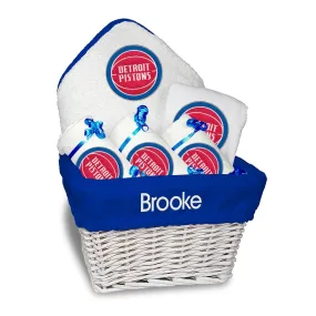 Personalized Detroit Pistons Medium Basket - 6 Items