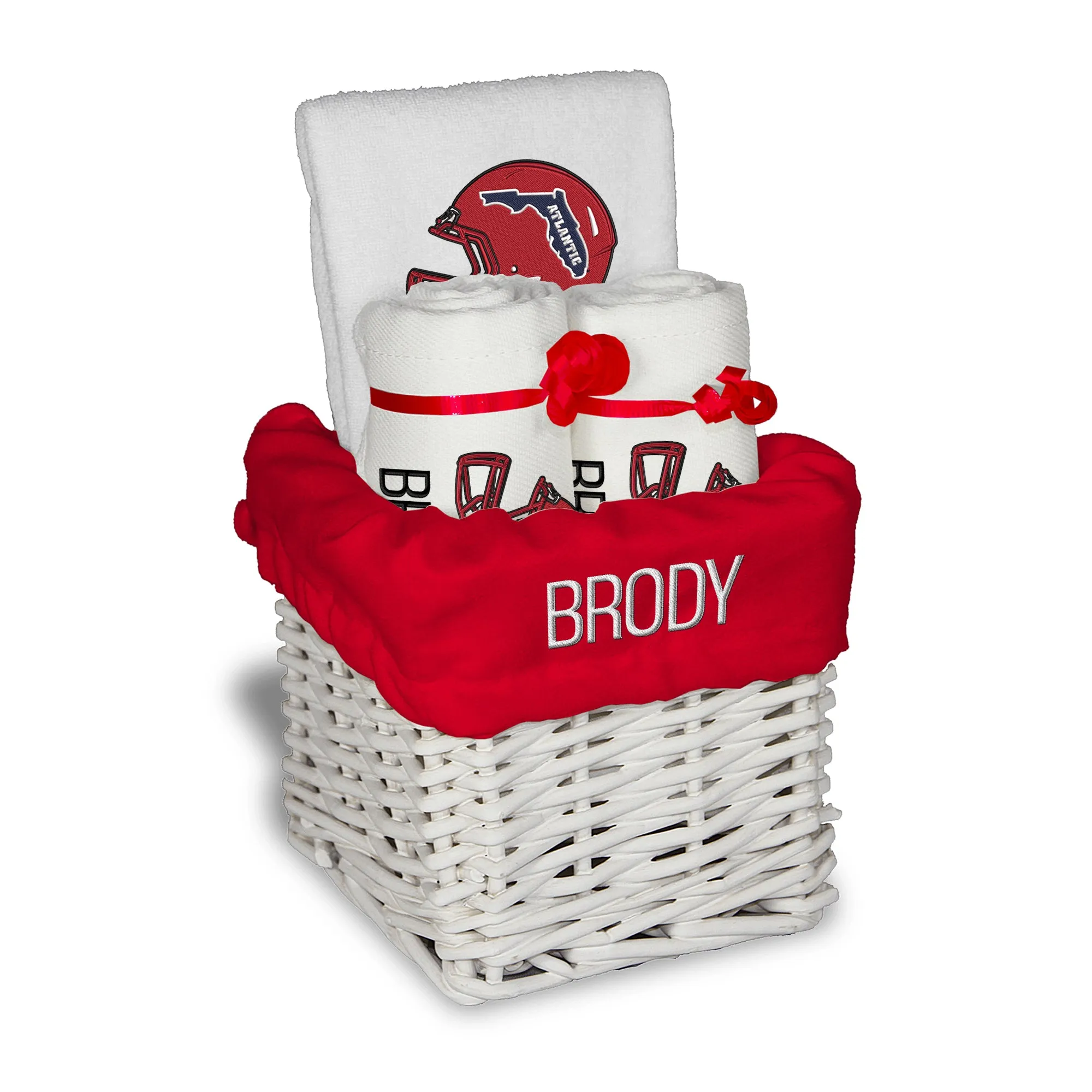 Personalized FAU Owls Helmet Small Basket - 4 Items