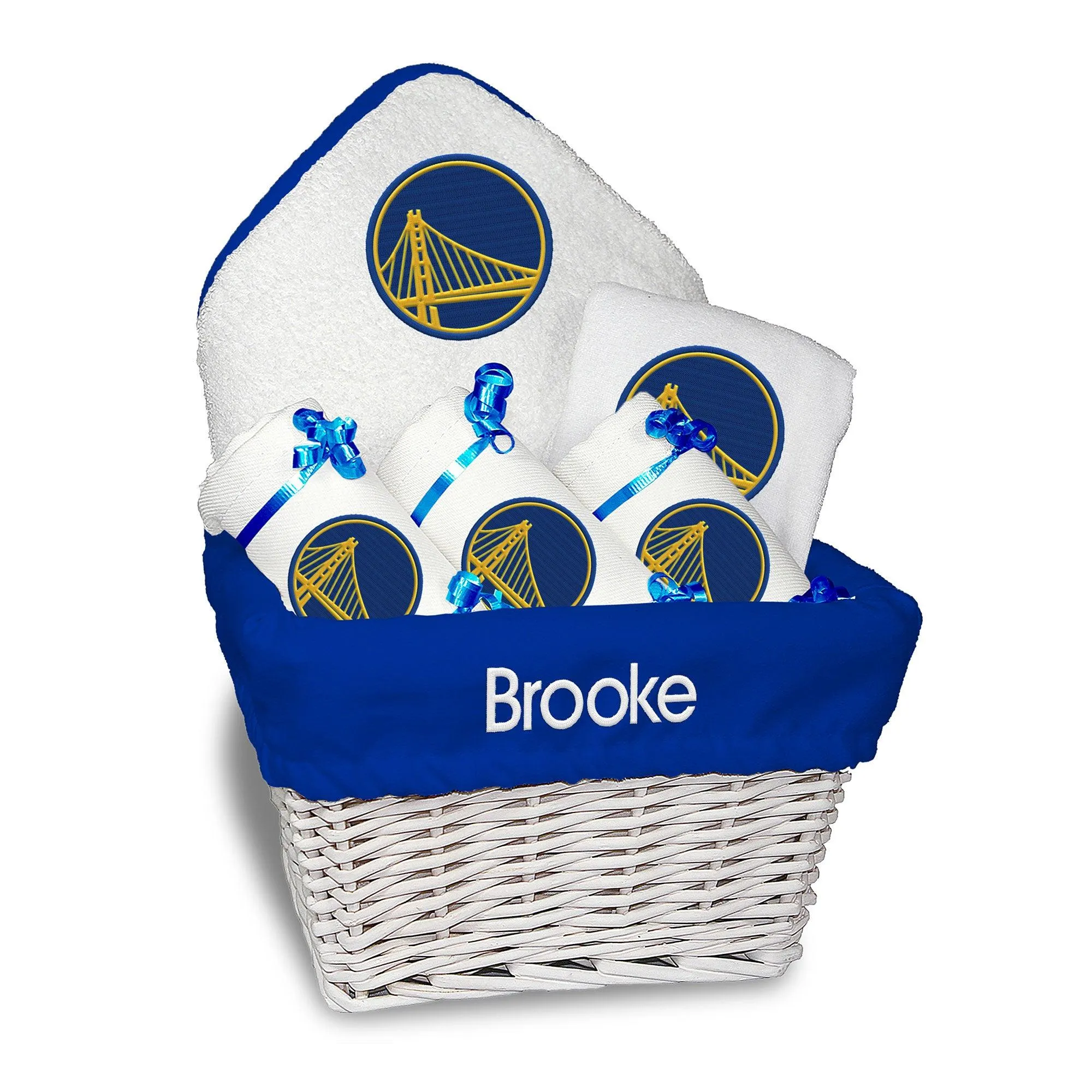 Personalized Golden State Warriors Medium Basket - 6 Items