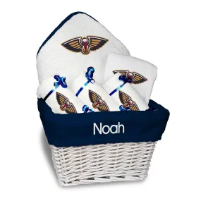 Personalized New Orleans Pelicans Medium Basket - 6 Items