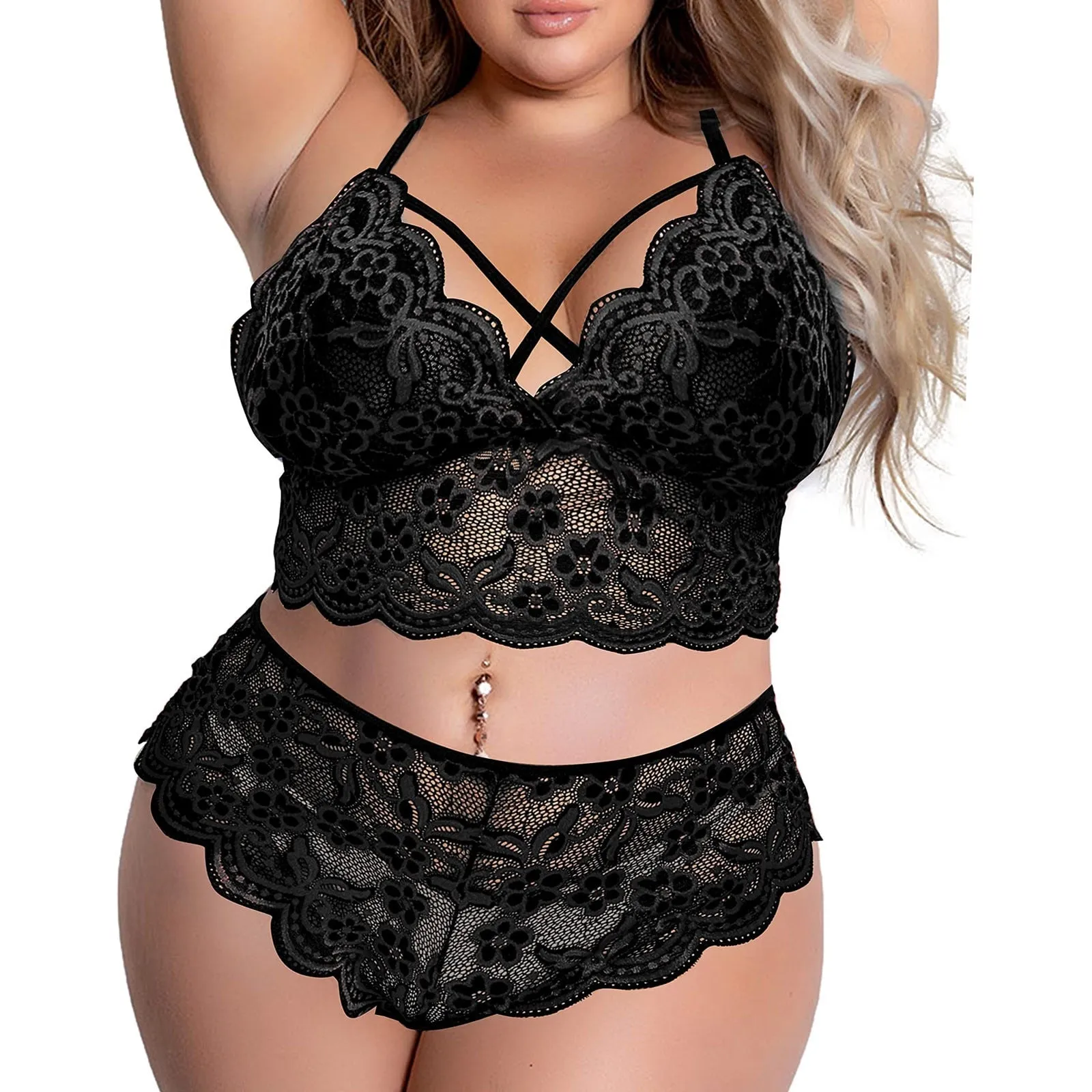 Plus Size Women's Sexy Lingerie Set