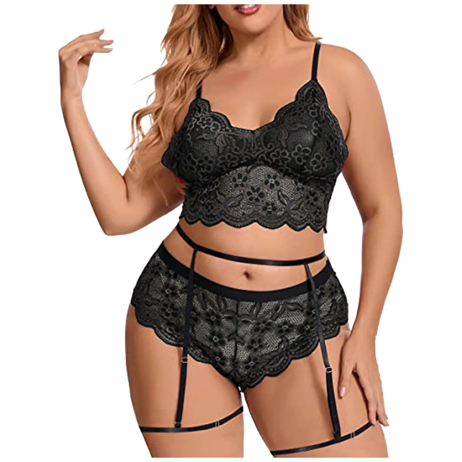 Plus Size Women's Sexy Lingerie Set