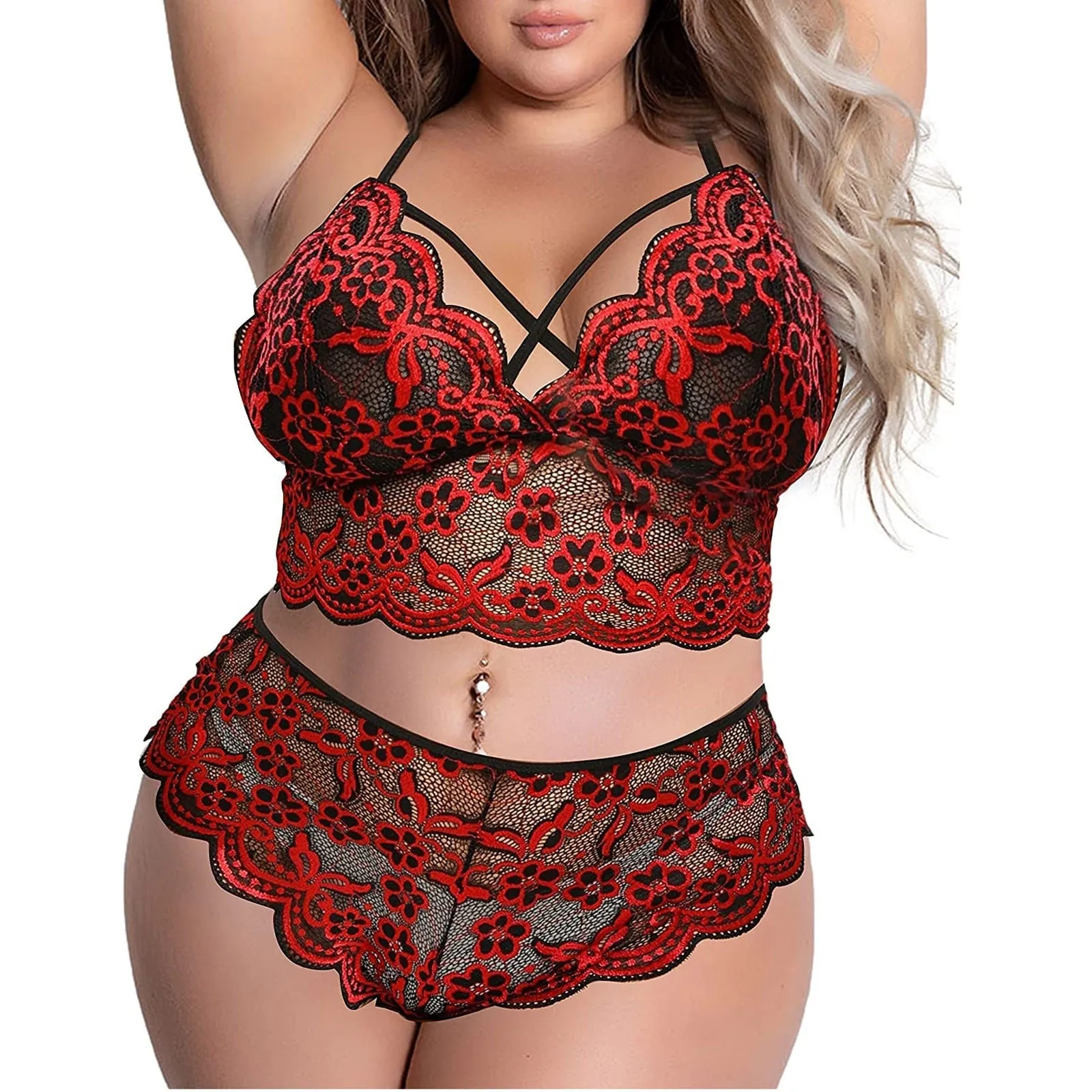 Plus Size Women's Sexy Lingerie Set