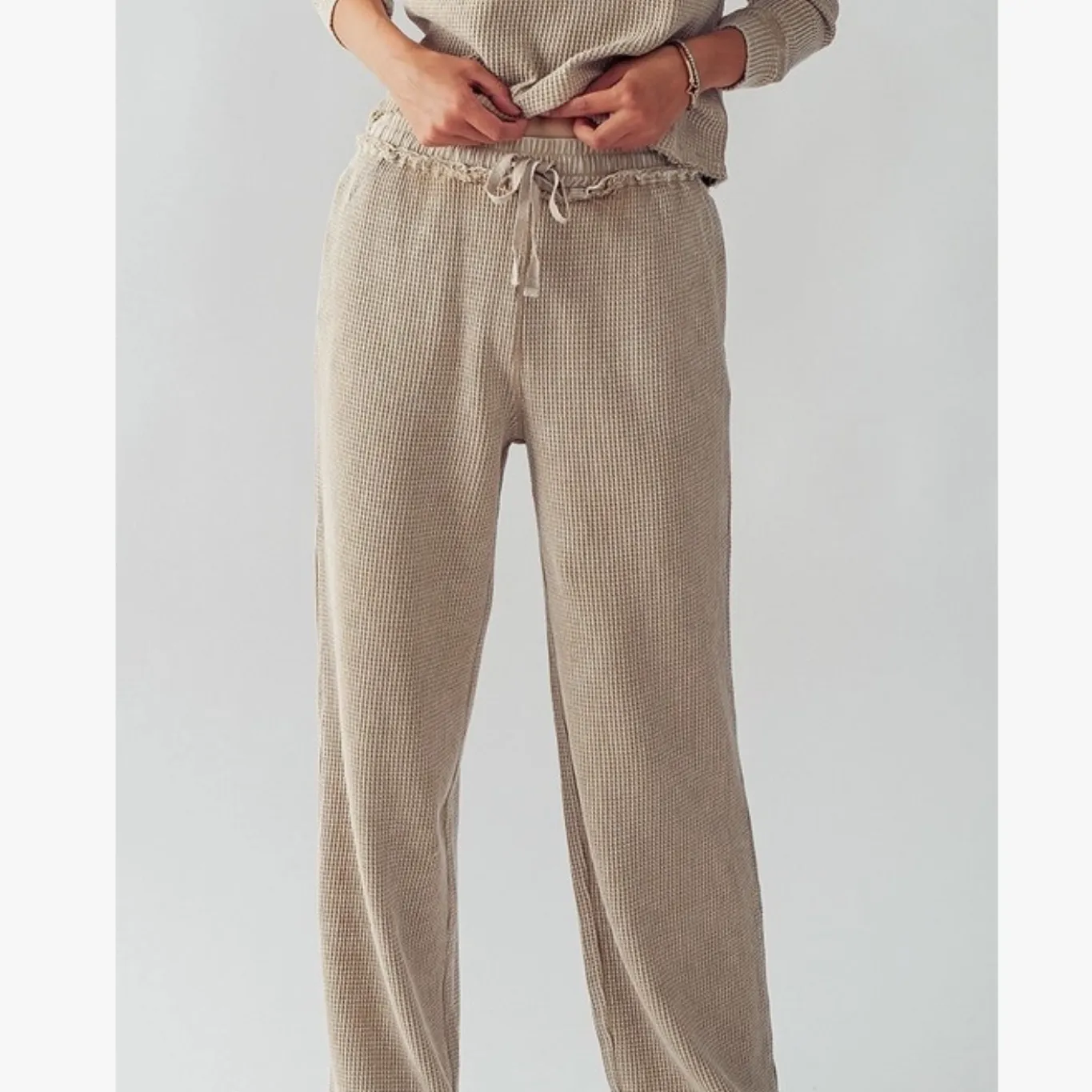 Relax in Style Waffle Knit Loungewear Set