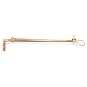 Riding Crop Brooch - 14ct Yellow Gold