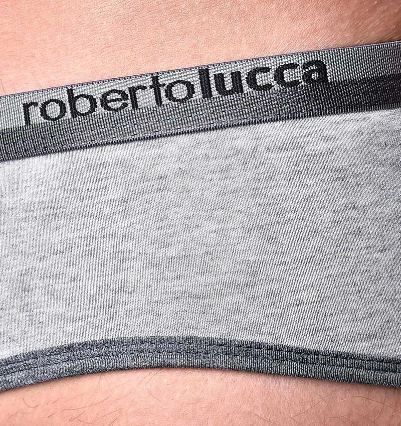 Roberto Lucca Contrast Trim Brief Underwear Light Grey/Grey Melange 80019-00034 Size S