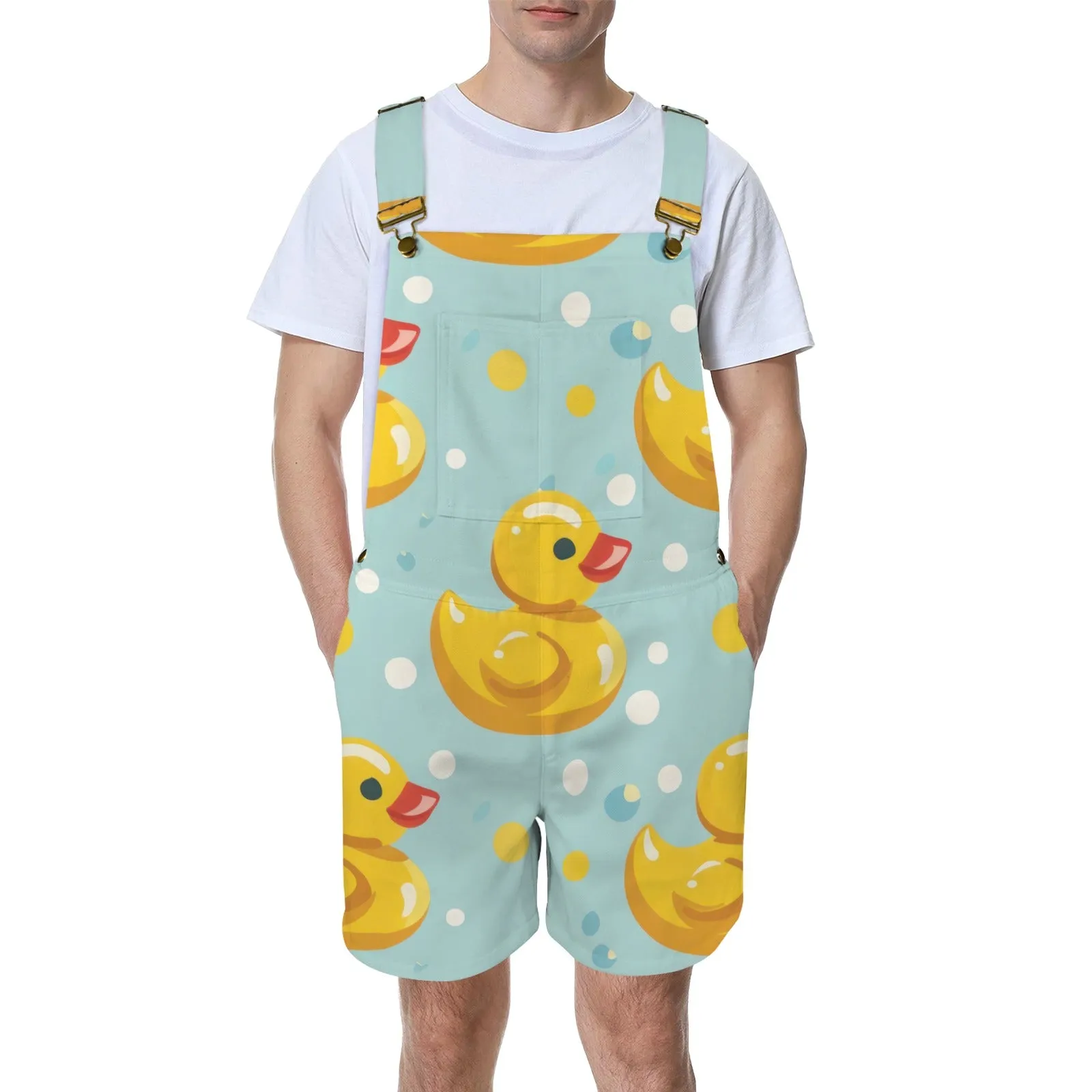 Rubber Duck Unisex Shorts Suspender Jumpsuit