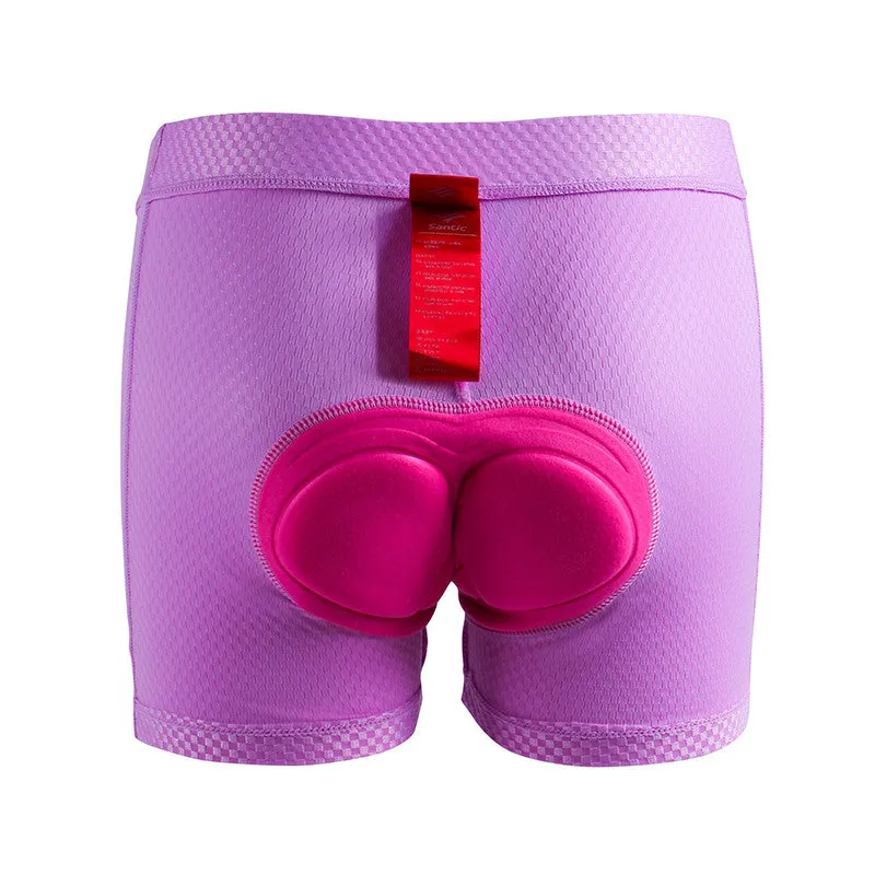 Santic Rainbow Purple Women Padded Cycling Underwear