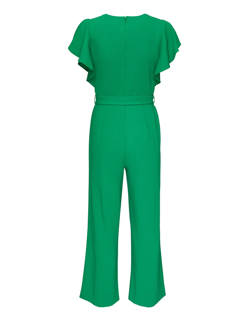 Scuba Crepe Flutter Sleeeve Jumpsuit