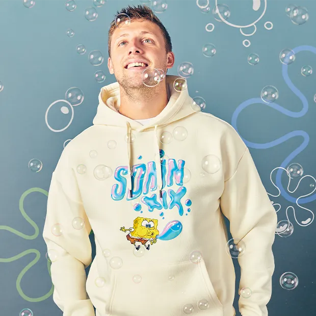 SDMN x SpongeBob Bubble Blowing Hoodie [Off White]