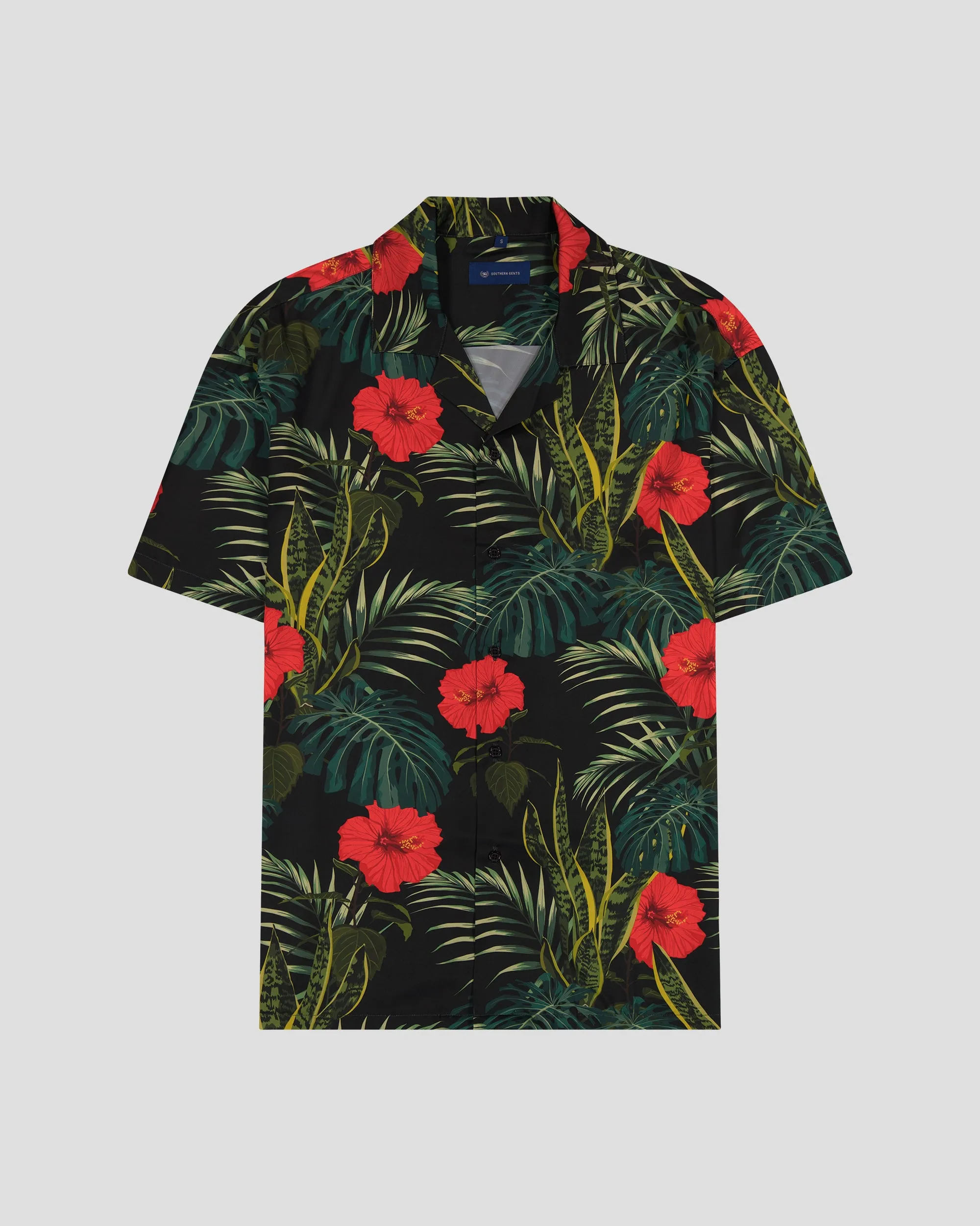 SG Camp Collar Shirt - Black Tropics