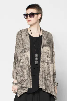 Short Kimono Jacket in Net Roma