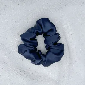 Silk Scrunchie in Navy Mulberry Silk