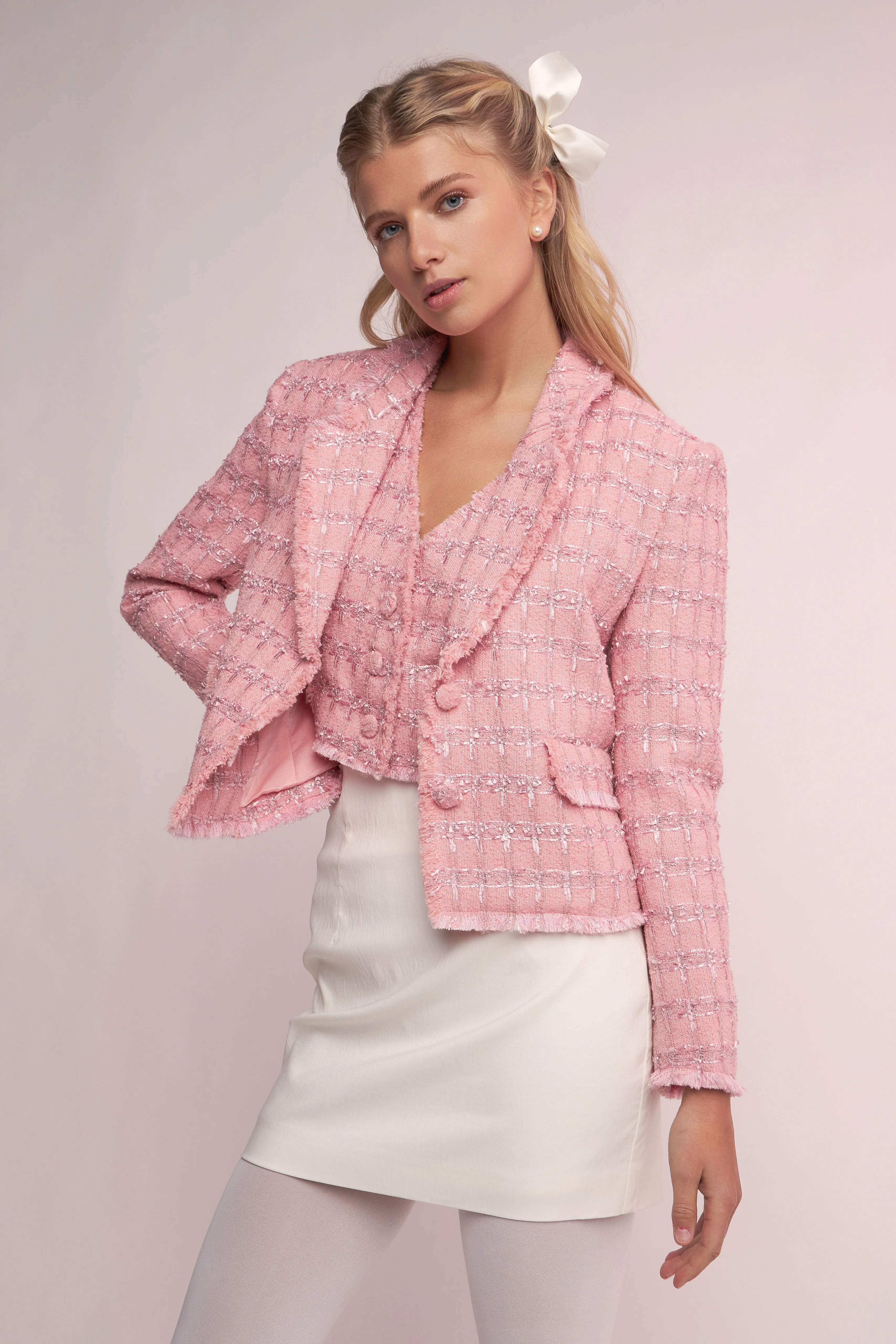 Single-Breasted Tweed Blazer