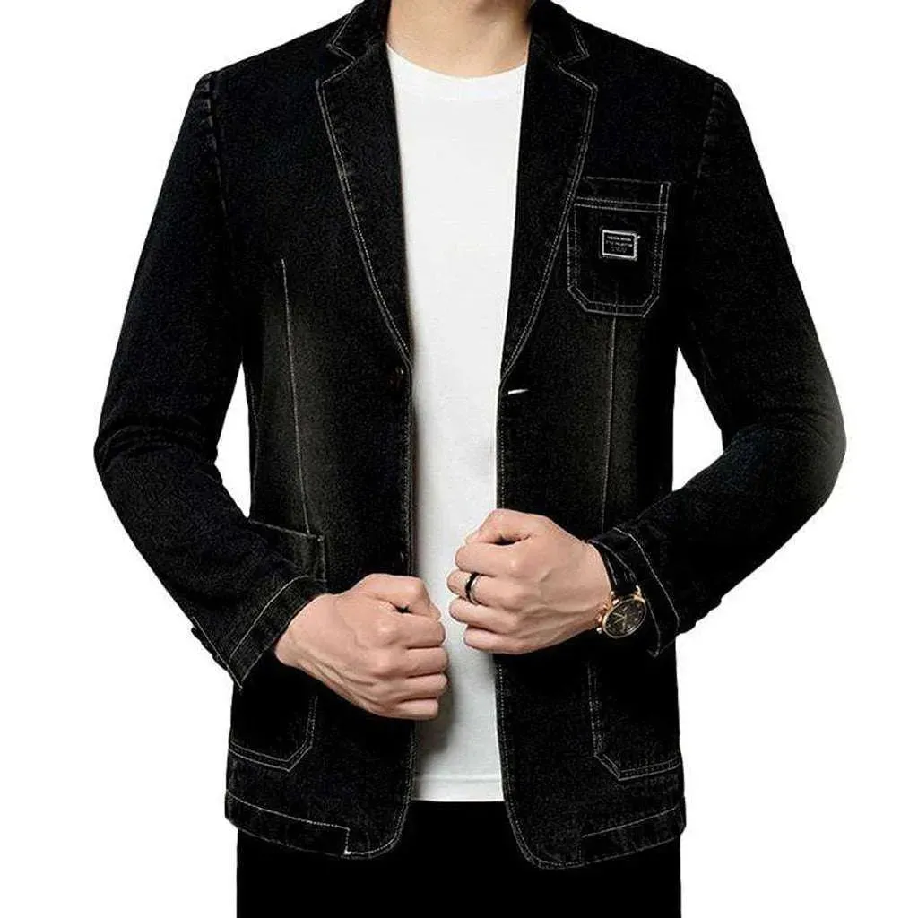 Smart-casual men's denim blazer