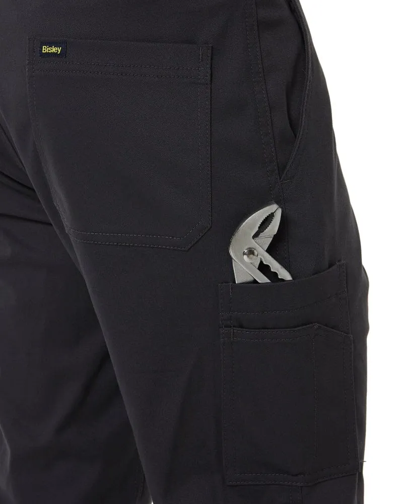 Stretch Cotton Drill Cargo Pants - Charcoal