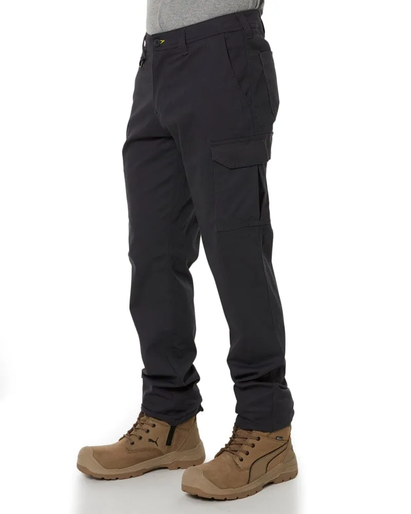 Stretch Cotton Drill Cargo Pants - Charcoal